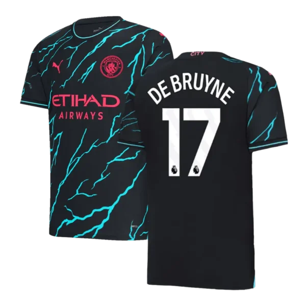 2023/24 HAALAND #9 DE BRUYNE #17 J.ALVAREZ #19 FODEN #47 Manchester City Third Away Jersey - Image 4