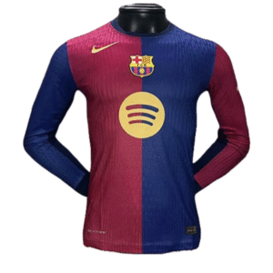 24-25 Barcelona Home Soccer Jersey Player Edition Long Sleeve