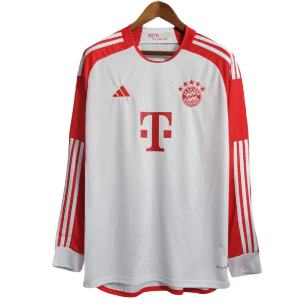 23-24 Bayern Munich Home Long Sleeve Jersey - Image 3