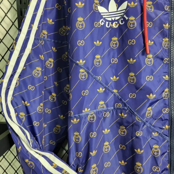 23-24 Real Madrid GUCCI joint Windbreaker Blue Football Shirt - Image 8