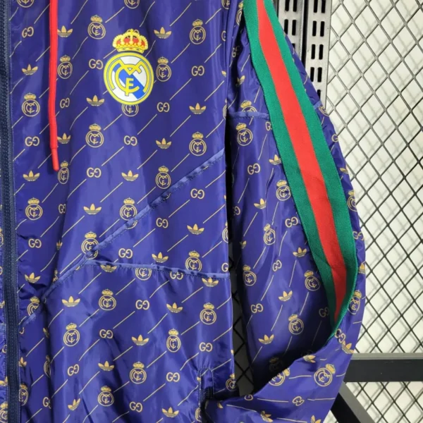 23-24 Real Madrid GUCCI joint Windbreaker Blue Football Shirt - Image 7