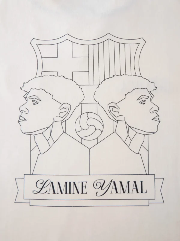Barcelona Lamin Yamal commemorative white 304 POLO Shirt 24-25 - Image 12