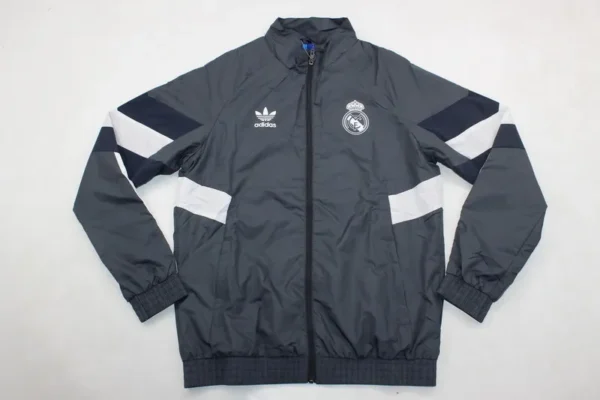2024-2025 Real Madrid Jersey Windbreaker Grey - Image 13