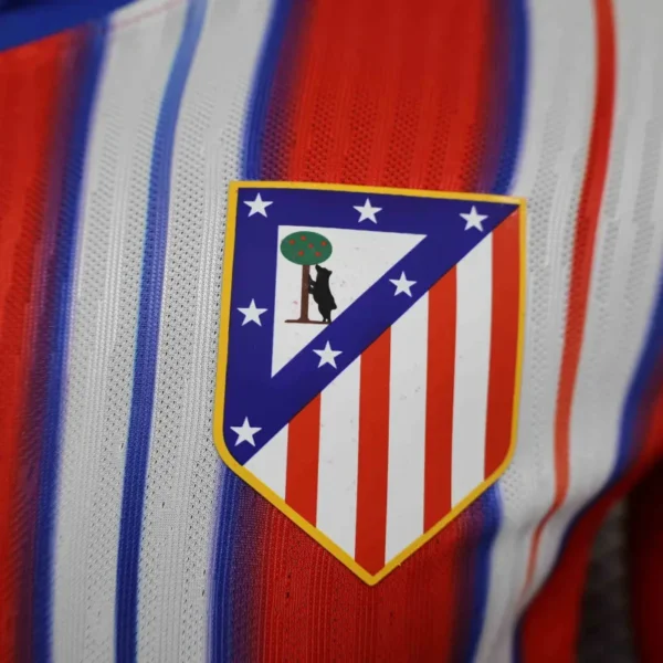 24-25 Atletico Madrid Home Long Sleeve Kit Player Version Shirt - Image 4