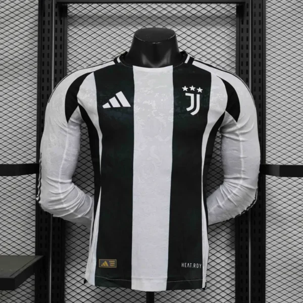 24-25 Juventus Home Soccer Jersey Player Version Long Sleeve - Image 7