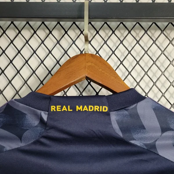 23-24 Real Madrid Away black blue white yellow Soccer Jersey - Image 8