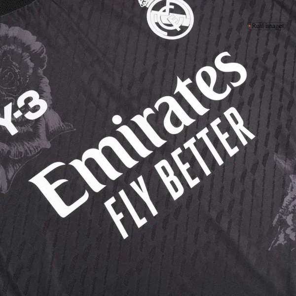 2023-24 Real Madrid Y-3 Fourth Jersey Black Player Version - Image 4
