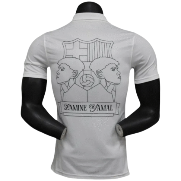 Barcelona Lamin Yamal commemorative white 304 POLO Shirt 24-25 - Image 2