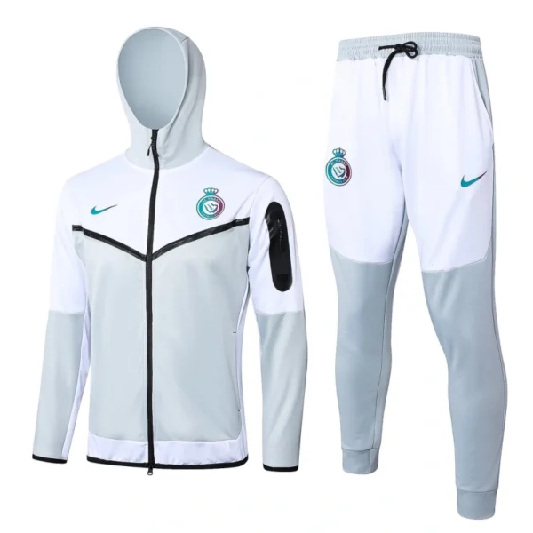 2024/2025 Al-Nassr Long Zipped Jacket Light Grey Football Shirt