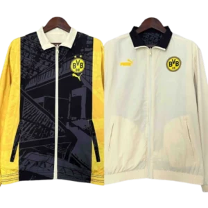 2024 Dortmund Trench Coat Reversible Windbreaker Double-Sides Jacket Sport