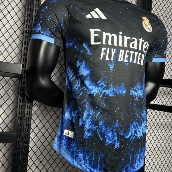 24-25 Real Madrid Ocean Blue Player Version Soccer Jersey - Image 5