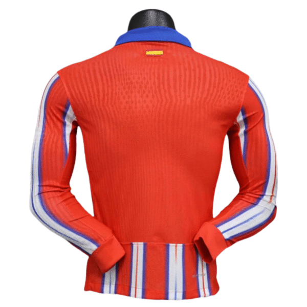 24-25 Atletico Madrid Home Long Sleeve Kit Player Version Shirt - Image 2