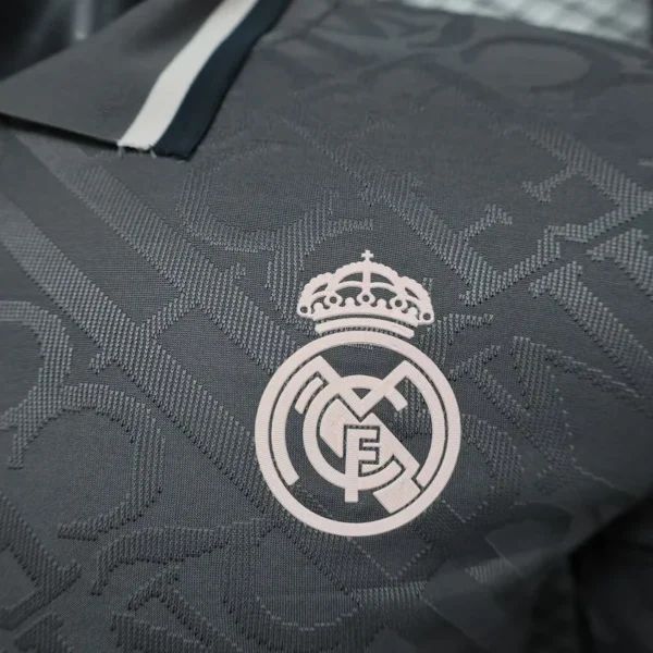 24-25 Real Madrid Third Away Soccer Jersey Player Version Long Sleeve - Image 4