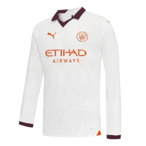 2023/24 Manchester City Away Long Sleeve Jersey