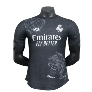 2023-24 Real Madrid Y-3 Fourth Jersey Black Player Version