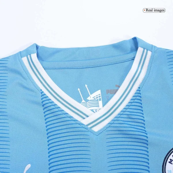 2023/24 Manchester City Home Jersey Kit(Shirt+Shorts) - Image 4