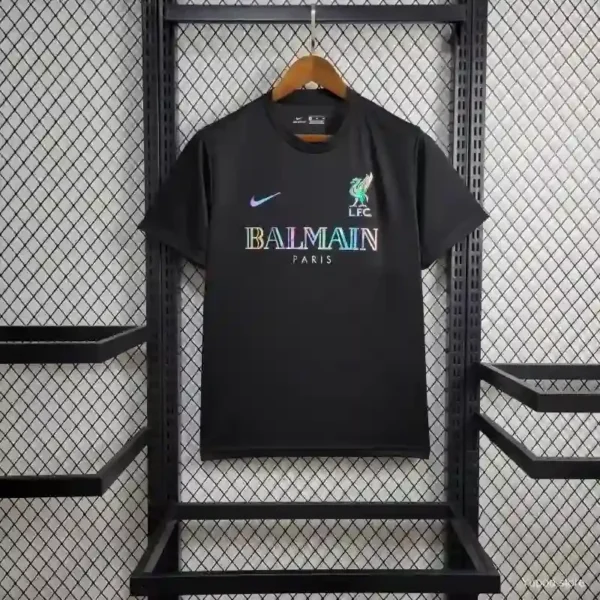 24-25 Liverpool Black Training Suit Football Jersey - Image 3