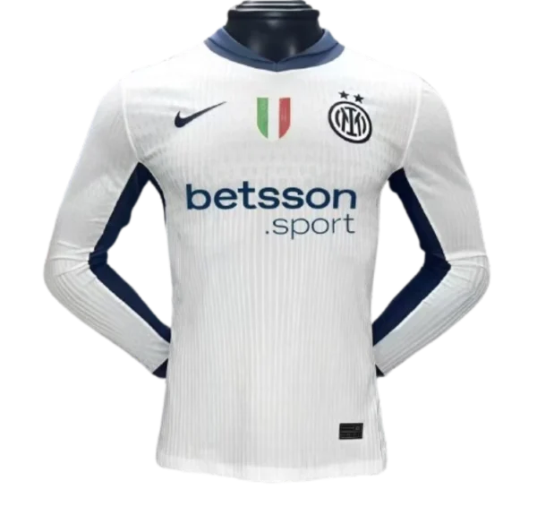 24-25 Inter Milan Away Long Sleeve Kit Player Version Shirt Soccer Jersey