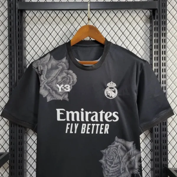 23-24 Real Madrid Y-3 Fourth Jersey Black - Image 5