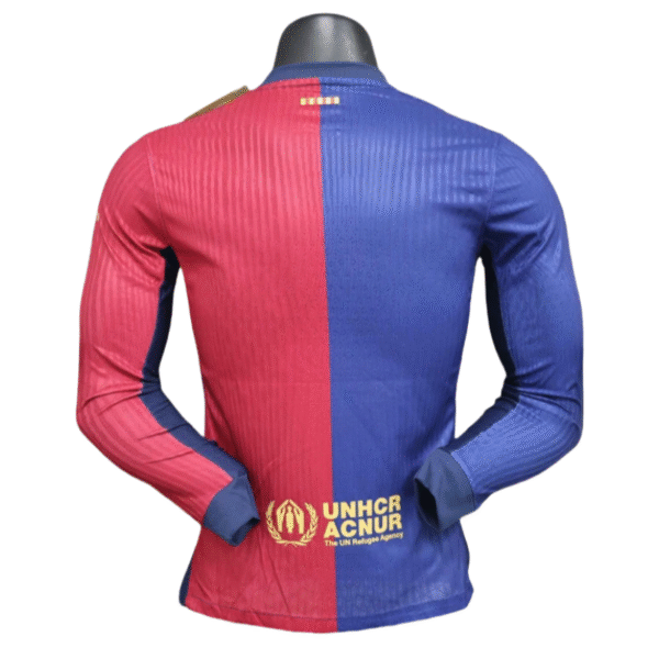 24-25 Barcelona Home Player Version Long sleeve Soccer Jersey - Image 2